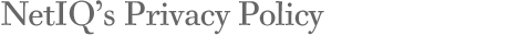 Dot-Dot.com NetIQ's Privacy Policy